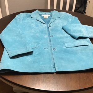 Jessica Holbrook leather coat.